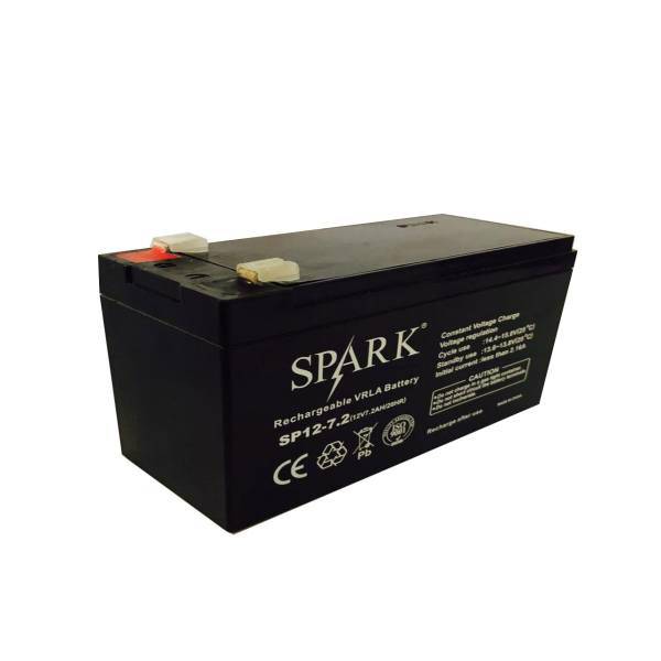 Spark Rechargeable Battery 12V-7.2Ah، باتری12 ولت 7.2 آمپر اسپارک مدل SP12-7.2