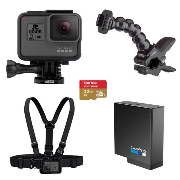 Gopro Hero5 Black Action Camera Set 4، مجموعه دوربین فیلم برداری ورزشی گوپرو مدل HERO5 Black پکیج 4