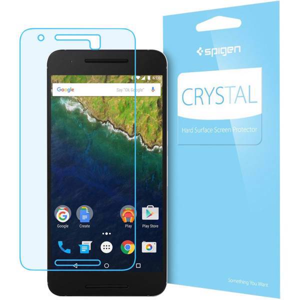 Spigen Crystal Screen Protector For Huawei Nexus 6P، محافظ صفحه نمایش اسپیگن مدل Crystal مناسب برای گوشی موبایل هوآوی Nexus 6P