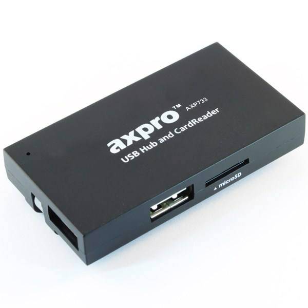 Axpro AXP733 USB Hub and Card Reader، یو اس بی هاب و کارت خوان اکسپرو AXP733
