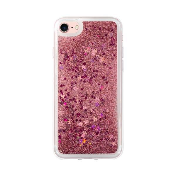 Luxury Case Floating Pink Glitter Cover For iPhone 7، کاور لاکچری کیس مدل Floating Pink Glitter مناسب برای گوشی موبایل iPhone 7