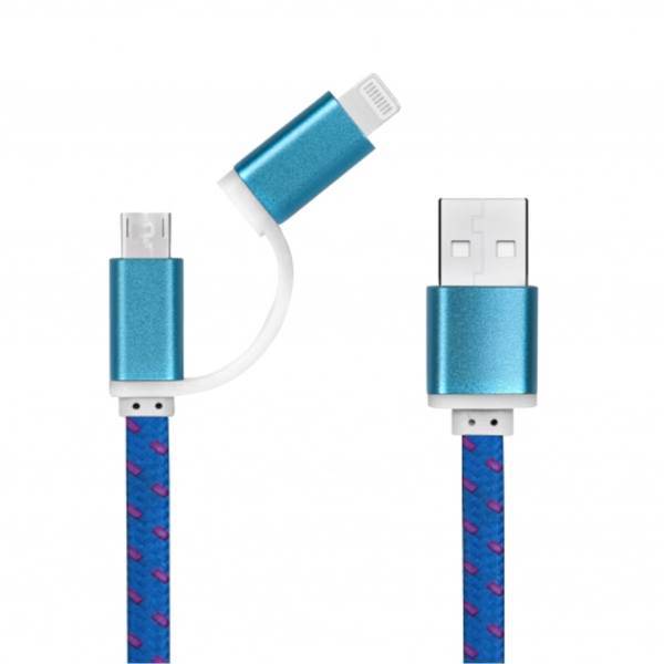 Thumps Up USB2N1BPM USB To Lightning And microUSB Cable 0.2m، کابل تبدیل USB به Lightning و microUSB تامزآپ مدل USB2N1BPM به طول 0.2 متر