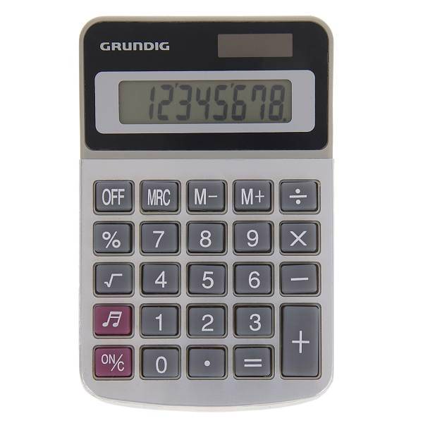 Grundig 8 Digit Dual Power Calculator، ماشین حساب گروندیگ مدل 8Digit