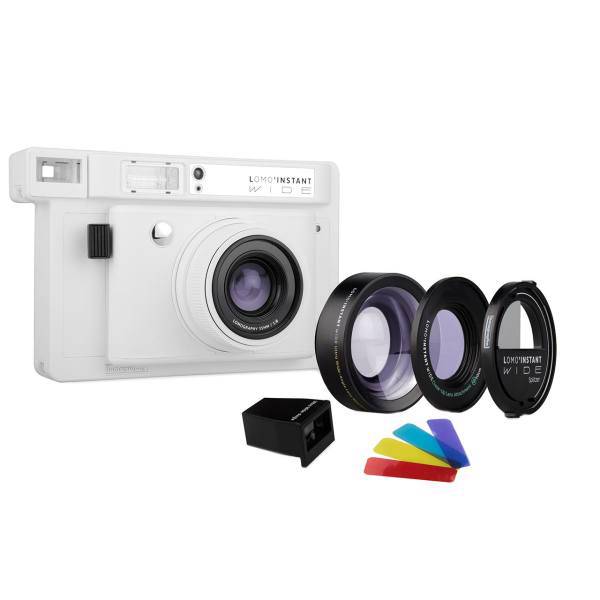 Lomography Wide White Instant Camera With Lenses، دوربین چاپ سریع لوموگرافی مدل Wide White به همراه لنز