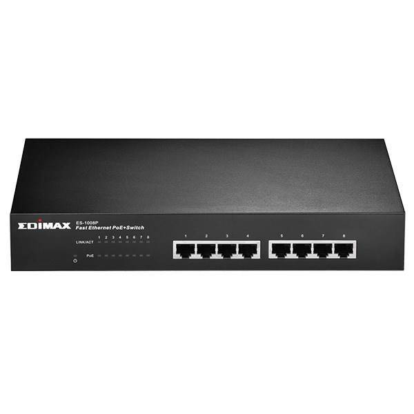Edimax ES-1008P 8-Port Fast Ethernet PoE+ Switch، سوییچ 8 پورت ادیمکس مدل ES-1008P