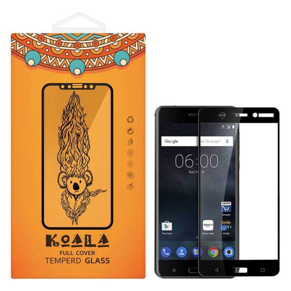 KOALA Full Cover Glass Screen Protector For Nokia 6، شمحافظ صفحه نمایش شیشه ای کوالا مدل Full Cover مناسب برای گوشی موبایل نوکیا 6