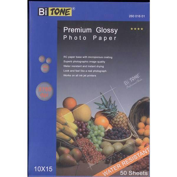 Bitone 26001601 Premium Glossy Photo Paper، کاغد عکس گلاسه بای تون مدل 26001601