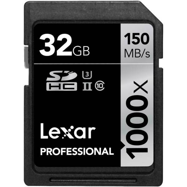 Lexar Professional UHS-II U3 Class 10 1000X 150MBps SDHC - 32GB، کارت حافظه SDHC لکسار مدل Professional کلاس 10 استاندارد UHS-II U3 سرعت 150MBps 1000X ظرفیت 32 گیگابایت