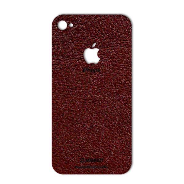 MAHOOT Natural Leather Sticker for iPhone 4s، برچسب تزئینی ماهوت مدلNatural Leather مناسب برای گوشی iPhone 4s