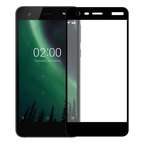 Tempered Full Glue Glass Screen Protector For Nokia 2، محافظ صفحه نمایش تمپرد مدل فول چسب مناسب برای گوشی موبایل نوکیا 2