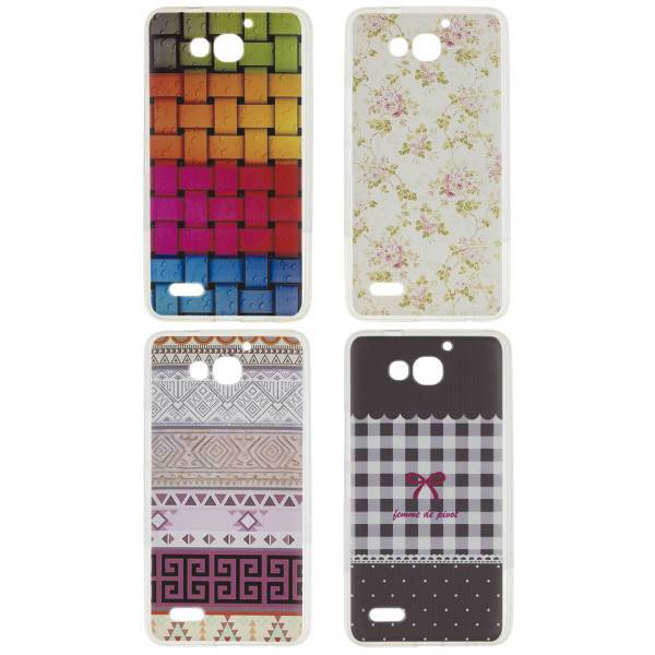 Huawei Ascend G750 TPU Fit Case 4 In 1 Package Pattern 2، 4 عدد کاور TPU فیت کیس در یک پکیج طرح 2 مناسب برای گوشی موبایل هوآوی اسند G750