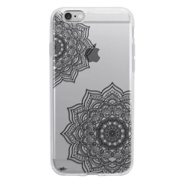 Black Flower Mandala Case Cover For iPhone 6 plus / 6s plus، کاور ژله ای وینا مدلBlack Flower Mandala مناسب برای گوشی موبایل آیفون6plus و 6s plus