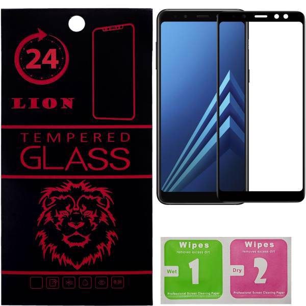 LION 5D Full Glue Glass Screen Protector For Samsung A8 2018 Plus، محافظ صفحه نمایش تمام چسب لاین مدل 5D مناسب برای گوشی سامسونگ A8 2018 پلاس
