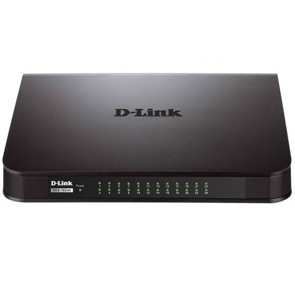D-Link DES-1024A 24-Port 10/100Mbps Unmanaged Desktop Switch، سوییچ 24 پورت غیر مدیریتی و دسکتاپ دی-لینک مدل DES-1024A