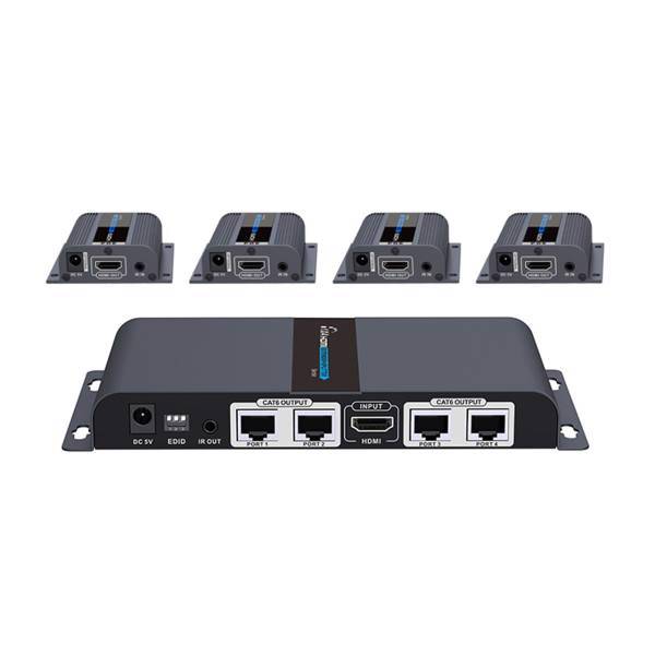 Lenkeng LKV714PRO 1 to 4 HDMI Extender And Splitter، توسعه دهنده و تکرارکننده 1 به 4 HDMI لنکنگ مدل LKV714PRO