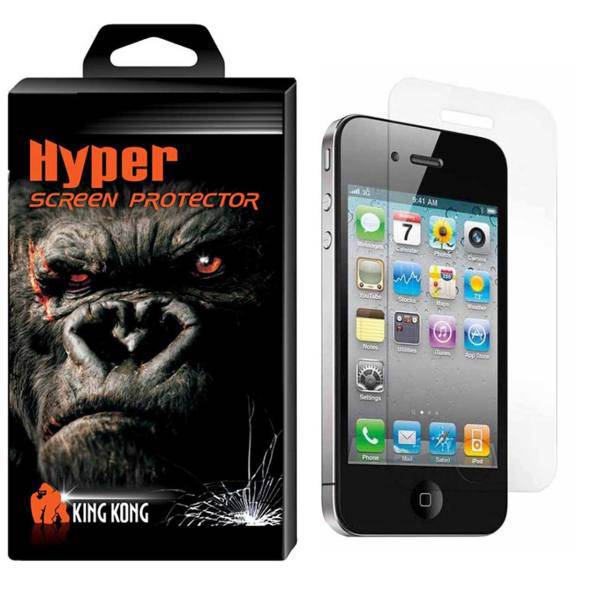 Hyper Protector King Kong Tempered Glass Screen Protector For Apple Iphone 4/4S، محافظ صفحه نمایش شیشه ای کینگ کونگ مدل Hyper Protector مناسب برای گوشی اپل آیفون 4/4S