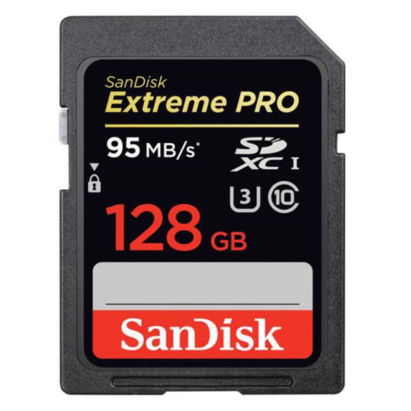 SanDisk Extreme Pro Class 10 UHS-I U3 633X 95MBps SDXC - 128GB، کارت حافظه SDXC سن دیسک مدل Extreme Pro کلاس 10 استاندارد UHS-I U3 سرعت 633X 95MBps ظرفیت 128 گیگابایت