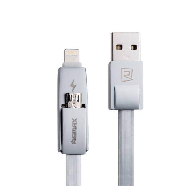 Remax Strive USB To microUSB And Lightning Cable 1m، کابل تبدیل USB به microUSB و لایتنینگ ریمکس مدل Strive به طول 1 متر