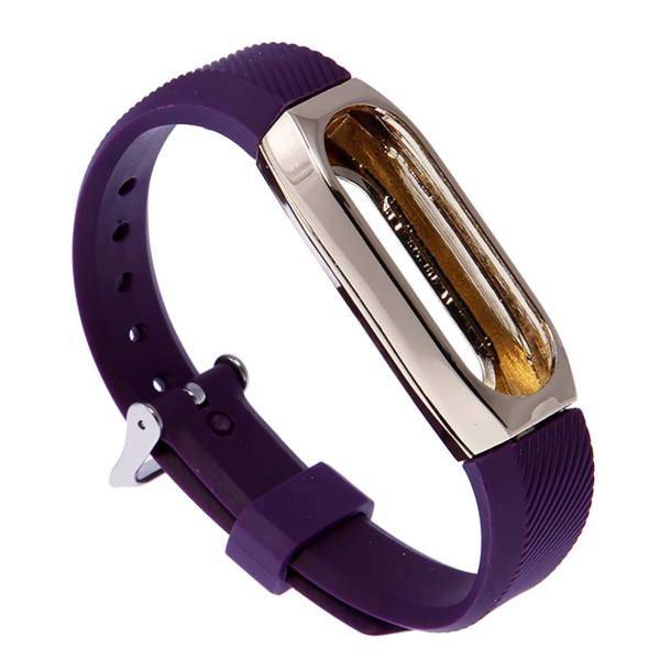 Xiaomi Band 2 With Bumper Purple Wrist Strap، بند مچ بند هوشمند شیائومی مدل Xiaomi Band 2 With Bumper Purple