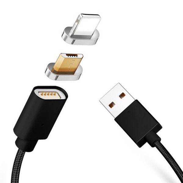کابل تبدیل USB به Micro USB / لایتنینگ مغناطیسی ریمکس طول 1 متر