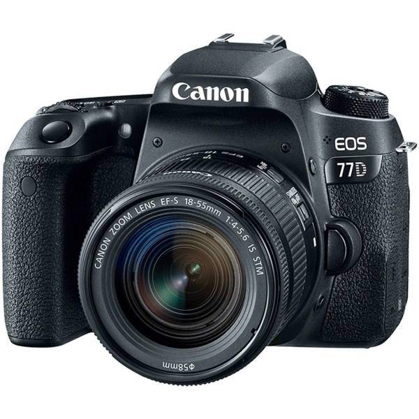 Canon EOS 77D Digital Camera With 18-55mm STM Lens، دوربین دیجیتال کانن مدل EOS 77D به همراه لنز 18-55 میلی متر STM