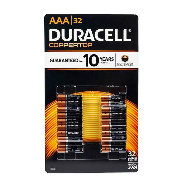 Duracell COPPERTOP AAA Battery Pack Of 32، باتری نیم قلمی دوراسل مدل COPPERTOP بسته 32 عددی