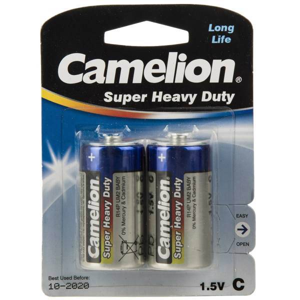 Camelion Super HeavyDuty C Batteryack of 2، باتری C کملیون مدل Super Heavy Duty بسته 2 عددی