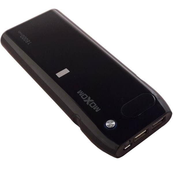 MOXOM PC218 18000mAh Power Bank، شارژر همراه موکسوم مدل PC218 ظرفیت 18000 میلی آمپر ساعت