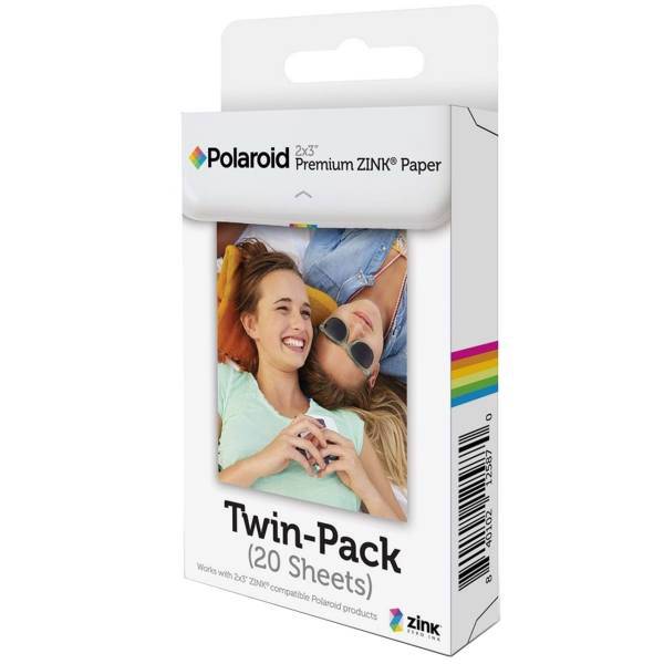 Polaroid Premium ZINK Photo Paper Pack Of 20، کاغذ چاپ سریع پولاروید مدل Premium ZINK بسته 20 عددی