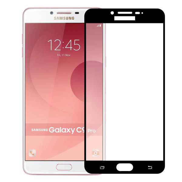 Tempered Full Cover Glass Screen Protector For Samsung Galaxy C9 Pro، محافظ صفحه نمایش شیشه ای تمپرد مدل Full Cover مناسب برای گوشی موبایل سامسونگ Galaxy C9 Pro