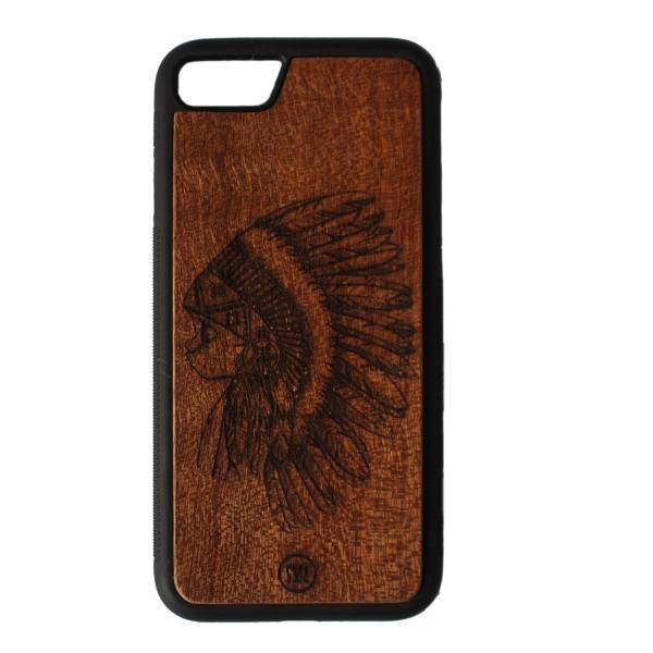 Mizancen brave wood cover for iPhone 7/8، کاور چوبی میزانسن مدل brave مناسب برای گوشی آیفون 7/8