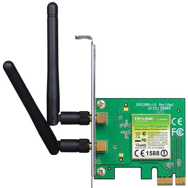 TP-LINK TL-WN881ND 300Mbps Wireless N PCI Express Adapter، کارت شبکه بی‌سیم 300Mbps تی پی-لینک TL-WN881ND