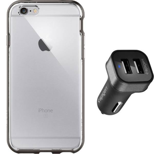 Spigen Mobile Cover And Charger Bundle No 2 For Apple iPhone 6s، مجموعه کاور و شارژر فندکی اسپیگن شماره 2 مناسب برای گوشی موبایل آیفون 6s