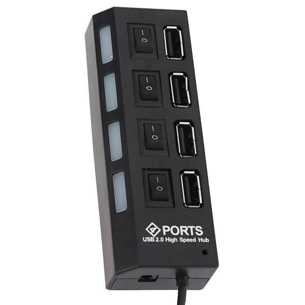 Ports HI-SPEED 4 Port USB 2.0 Hub، هاب 4 پورت USB 2.0 پورتز مدل HI-SPEED