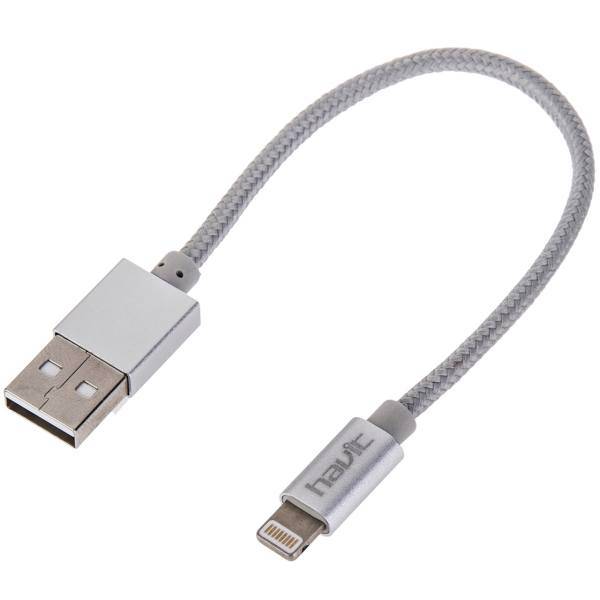 Havit HV-CB627X USB To Lightning Cable 0.18m، کابل تبدیل USB به لایتنینگ هویت مدل HV-CB627X به طول 0.18 متر
