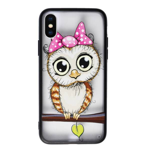 Kenzo Owl Pc Case For Iphone X، کاور سخت دور ژله ای کنزو مدل Owl مناسب برای آیفون X