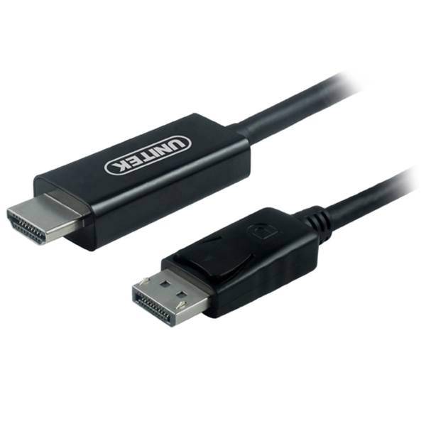 Unitek Y-5118CA DisplayPort to HDMI Male Converter Cable 1.8m، کابل مبدل DisplayPort به درگاه نر HDMI یونیتک مدل Y-5118CA طول 1.8 متر