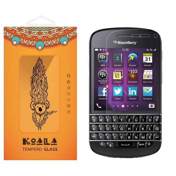 KOALA Tempered Glass Screen Protector For BlackBerry Q10، محافظ صفحه نمایش شیشه ای کوالا مدل Tempered مناسب برای گوشی موبایل بلک بری Q10