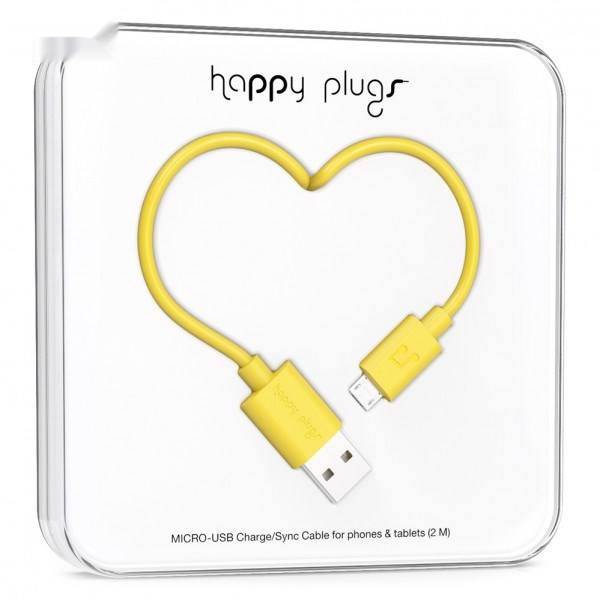 Happyplugs microUSB To USB Deluxe Charge/Sync Cable، کابل یو اس بی به میکرو یو اس بی هپی پلاگ
