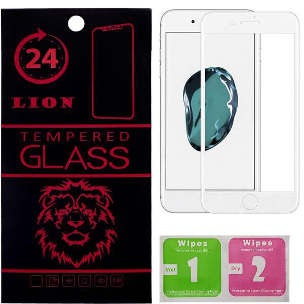 LION 5D Full Glue Glass Screen Protector For Apple iPhone 8، محافظ صفحه نمایش تمام چسب شیشه ای لاین مدل 5D مناسب برای گوشی اپل آیفون 8