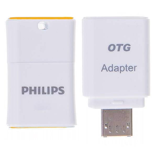 Philips Pico Edition FM32DA88B/97 USB 2.0Flash Memory With OTG Adapter - 32GB، فلش مموری USB فیلیپس مدل پیکو ادیشن FM32DA88B/97 ظرفیت 32 گیگابایت همراه با مبدل OTG