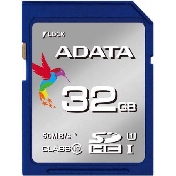 Adata Premier UHS-I U1 Class 10 50MBps SDHC - 32GB، کارت حافظه SDHC ای دیتا مدل Premier کلاس 10 استاندارد UHS-I U1 سرعت 50MBps ظرفیت 32 گیگابایت