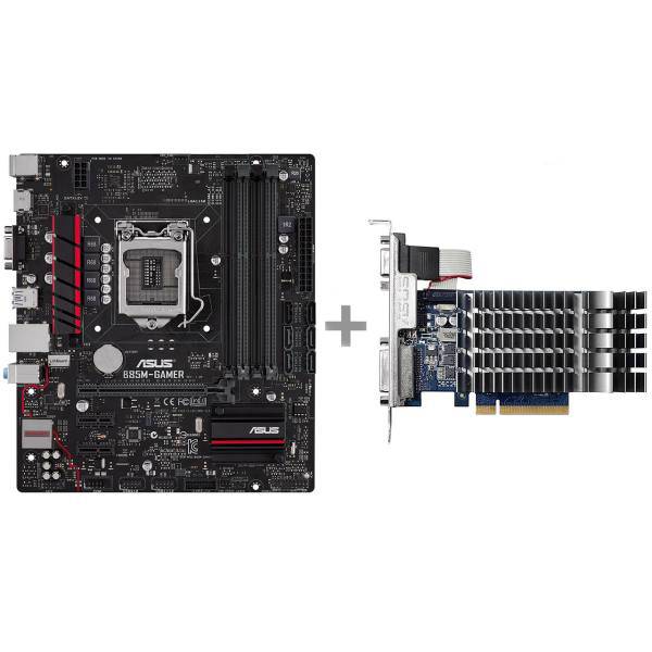 ASUS B85M-GAMER Motherboard with ASUS 710-1-SL Graphics Card، مادربرد ایسوس مدل B85M-GAMER به همراه کارت گرافیک ایسوس مدل 710-1-SL