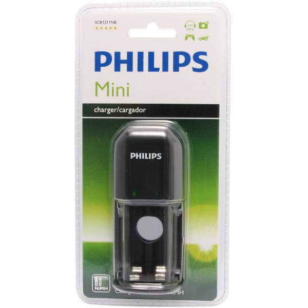 Philips SCB1211 Mini Battery Charger، شارژر باتری فیلیپس مدل Mini کد SCB1211