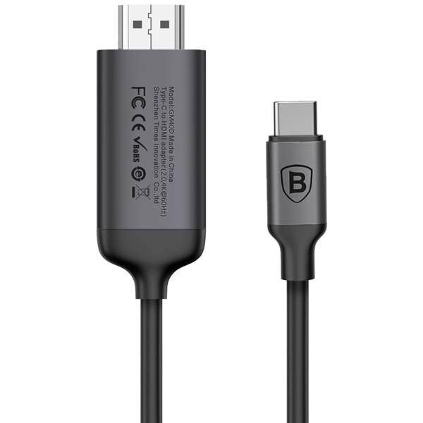 Baseus GM40D USB-C To HDMI Cable 1.8m، کابل تبدیل USB-C به HDMI باسئوس مدل GM40D به طول 1.8 متر