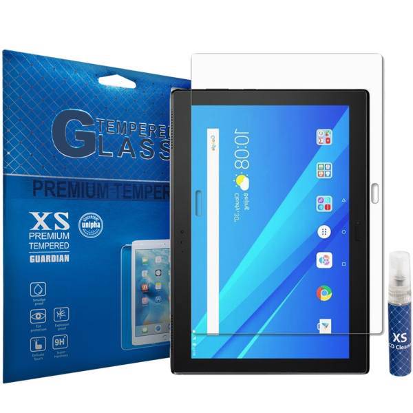 XS Tempered Glass Screen Protector For Lenovo Tab 4 10 Plus With XS LCD Cleaner، محافظ صفحه نمایش شیشه ای ایکس اس مدل تمپرد مناسب برای تبلت لنوو Tab 4 10 Plus به همراه اسپری پاک کننده صفحه XS