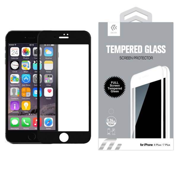 DEVIA Full Glue Tempered Glass Screen Protector For Apple iPhone 8 Plus / 7 Plus، محافظ صفحه نمایش شیشه ای دیویا مدل Full Glue Tempered مناسب برای گوشی اپل آیفون 8 پلاس / 7 پلاس