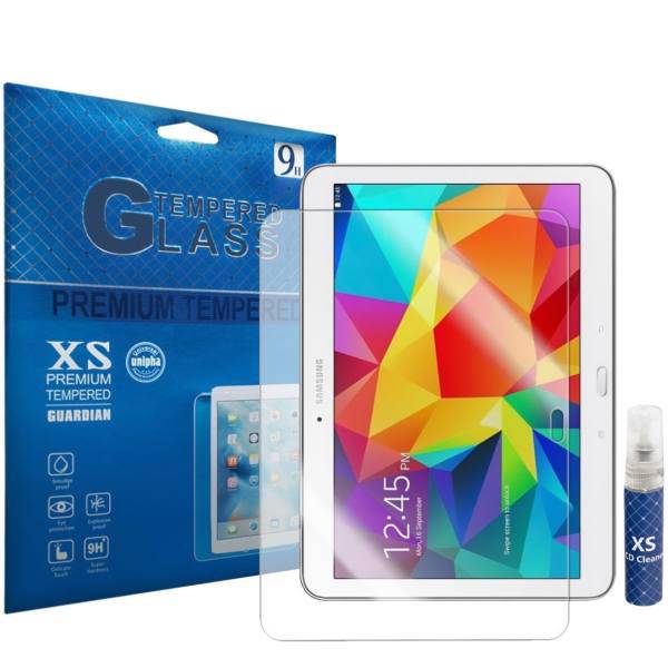 XS Tempered Glass Screen Protector For Samsung Galaxy Tab S 10.5 With XS LCD Cleaner، محافظ صفحه نمایش شیشه ای ایکس اس مدل تمپرد مناسب برای تبلت سامسونگ Galaxy Tab S 10.5 به همراه اسپری پاک کننده صفحه XS