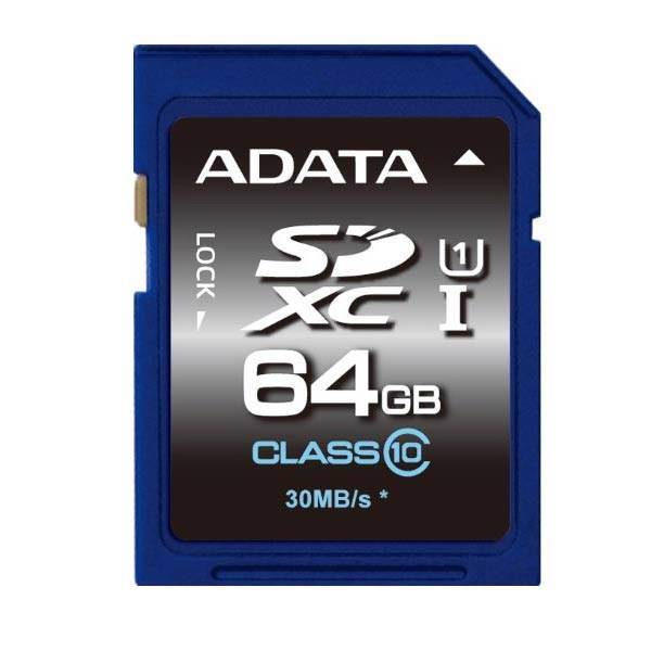 Adata SDXC UHS-I Class 10 64GB، کارت حافظه ای دیتا SDXC کلاس 10 - UHS-I با ظرفیت 64 گیگابایت