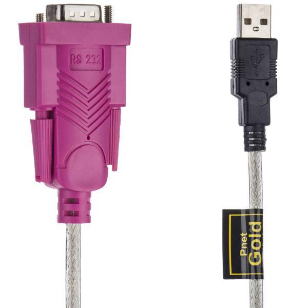 Pnet Gold USB2 to RS232 Cable 1.5M، کابل تبدیل USB2 به RS232 پی نت مدل Gold طول 1/5 متر